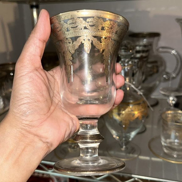 ARTE ITALICA "Vetro" Water Glasses-24k Gold Plated by Neiman Marcus (Set of 4) - Picture 4 of 4